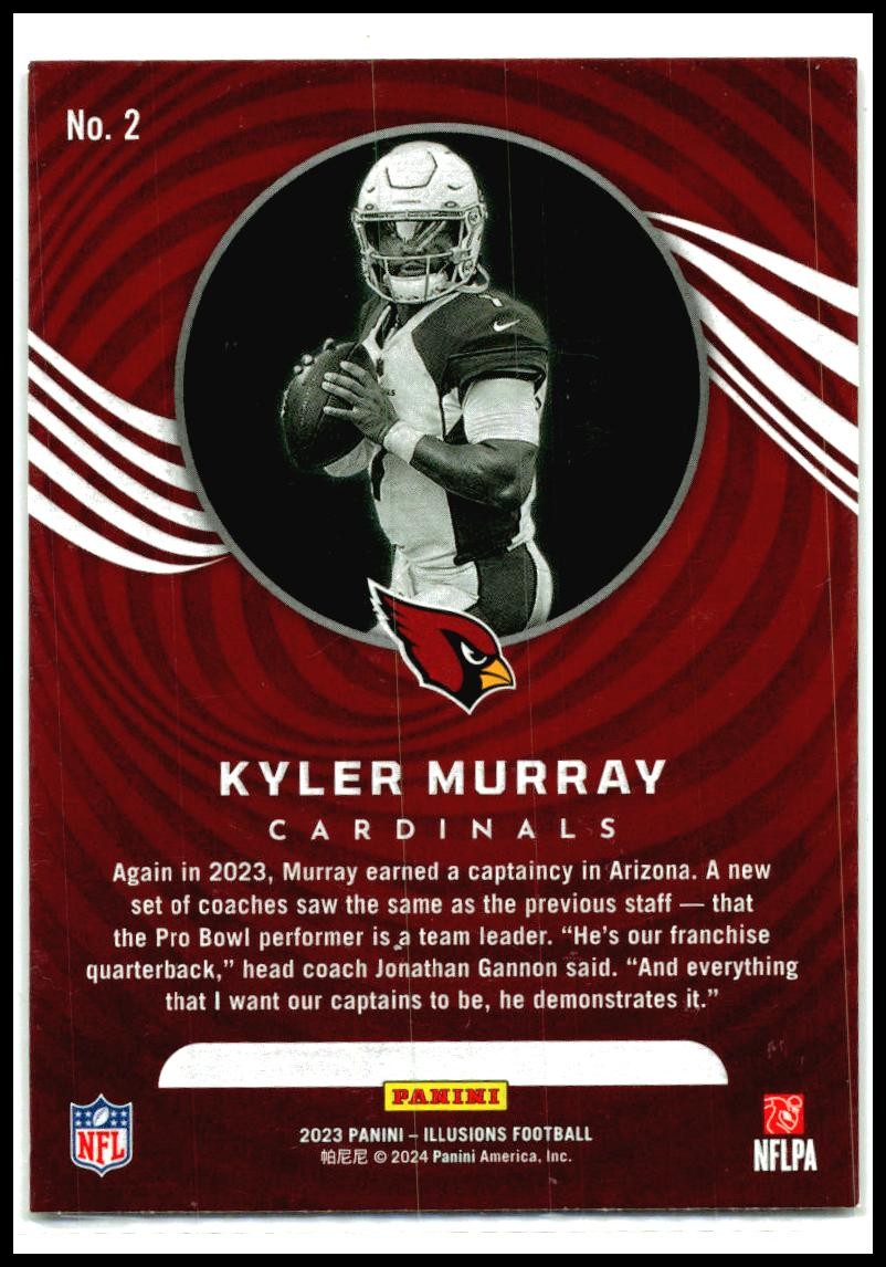 2023 Panini Illusions Emerald Trophy Collection #2 Kyler Murray Cardinals