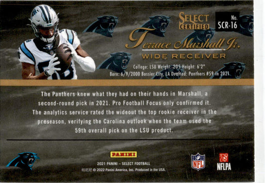 2021 Panini Select #SCR-16 Terrace Marshall Jr. Carolina Panthers