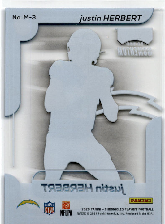 2020 Panini Chronicles Playoff #M-3 Justin Herbert