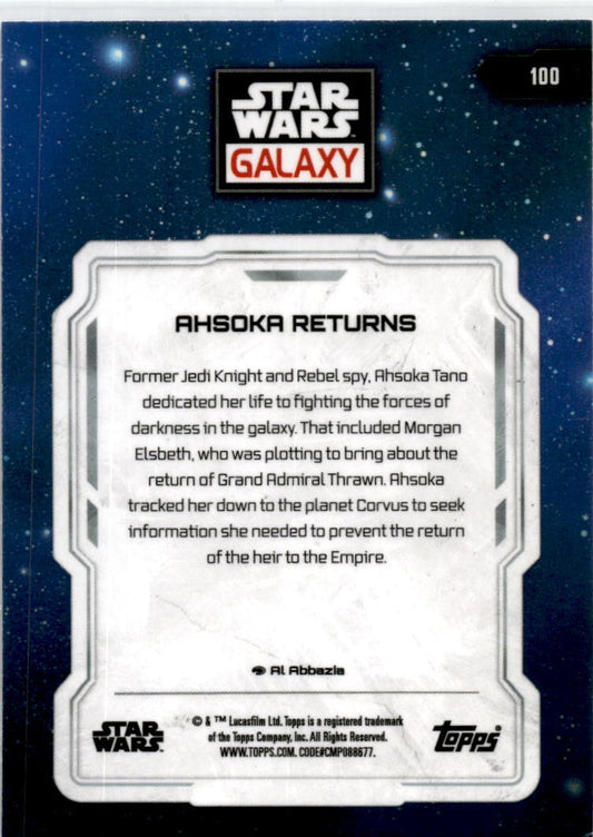 2024 Topps Star Wars Glaxay 100 Ahsoka Returns