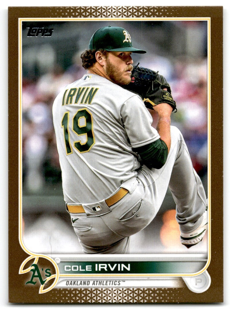 2022 Topps Update Gold Cole Irvin 0720/2022 Oakland Athletics #US292