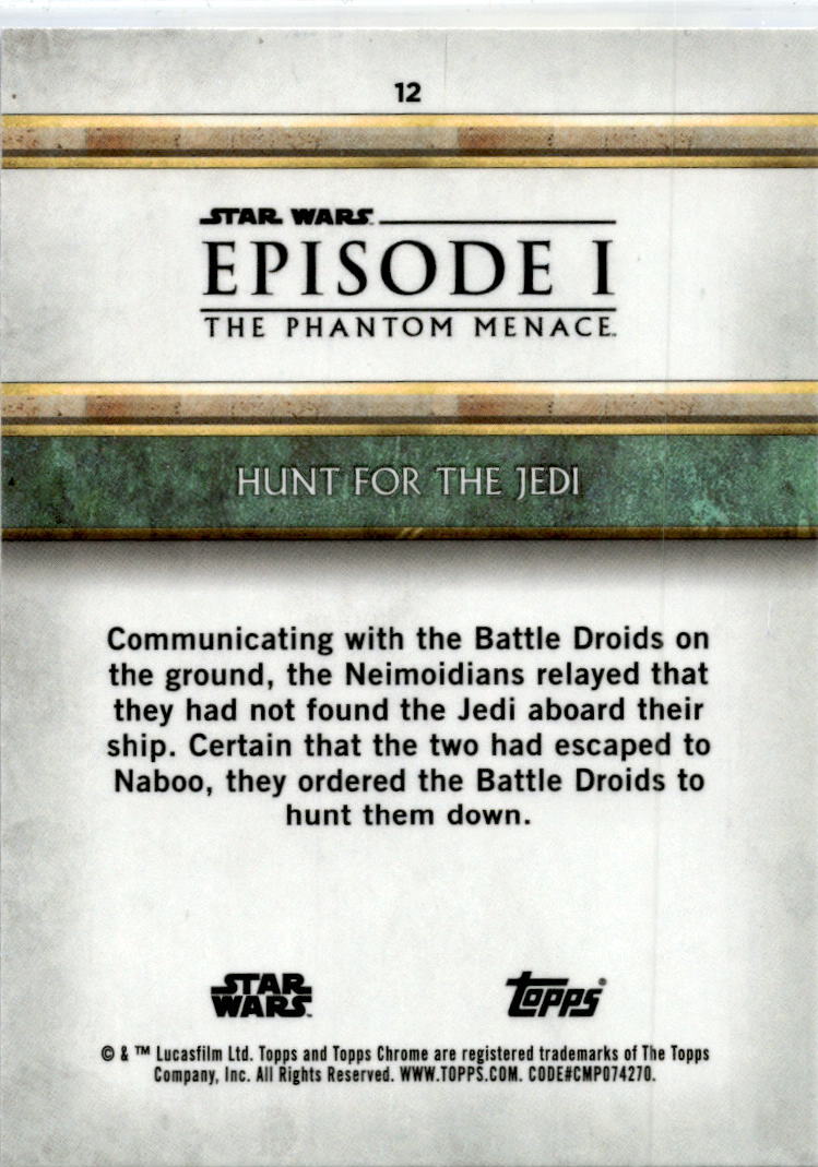 STAR WARS EPISODE 1 THE PHANTOM MENACE SAPPHIRE 12 Hunt For The Jedi