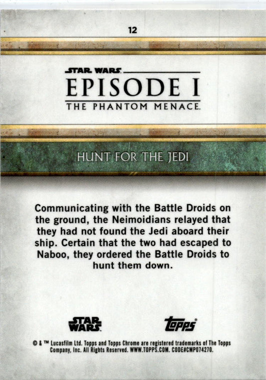 STAR WARS EPISODE 1 THE PHANTOM MENACE SAPPHIRE 12 Hunt For The Jedi
