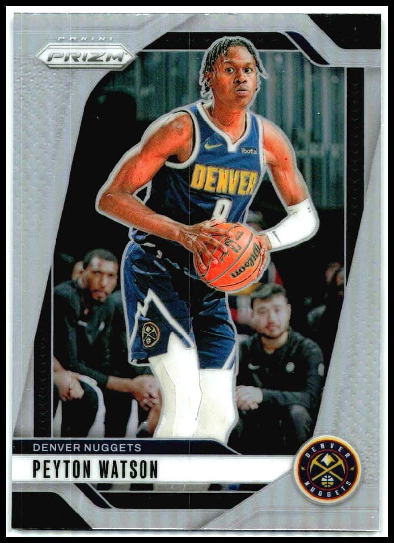 2024-25 Panini Prizm Prizms Silver #133 Peyton Watson Denver Nuggets