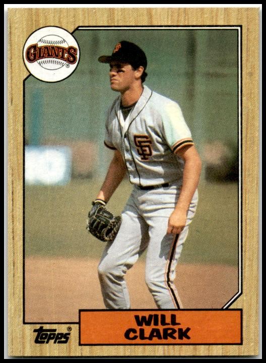 1987 Topps #420 Will Clark Rookie San Francisco Giants