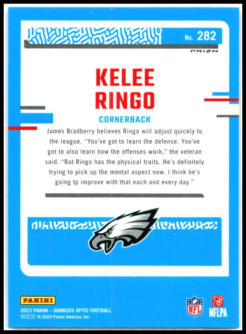 2023 Donruss Optic Pink #282 Kelee Ringo Rookie Philadelphia Eagles