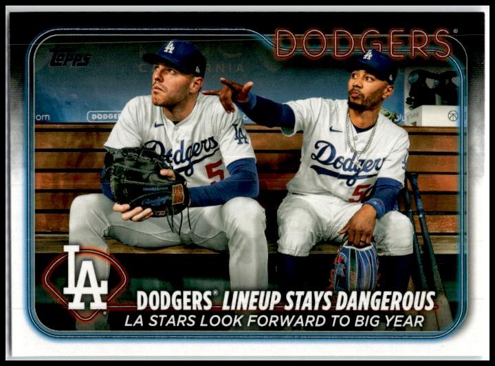 2024 Topps #401 Dodgers Lineup Stays Dangerous (Freeman / Betts) Dodgers