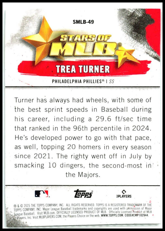 2025 Topps Stars of MLB #SMLB-49 Trea Turner Philadelphia Phillies