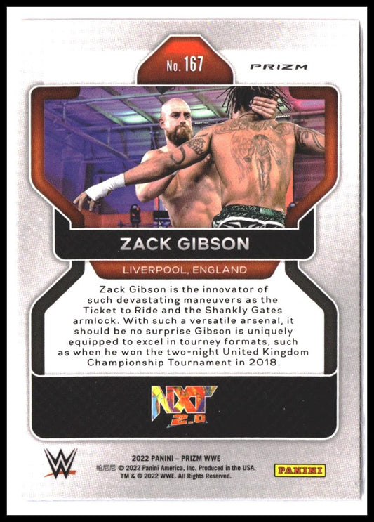 Zack Gibson #167 2022 Panini Prizm WWE Red, White and Blue