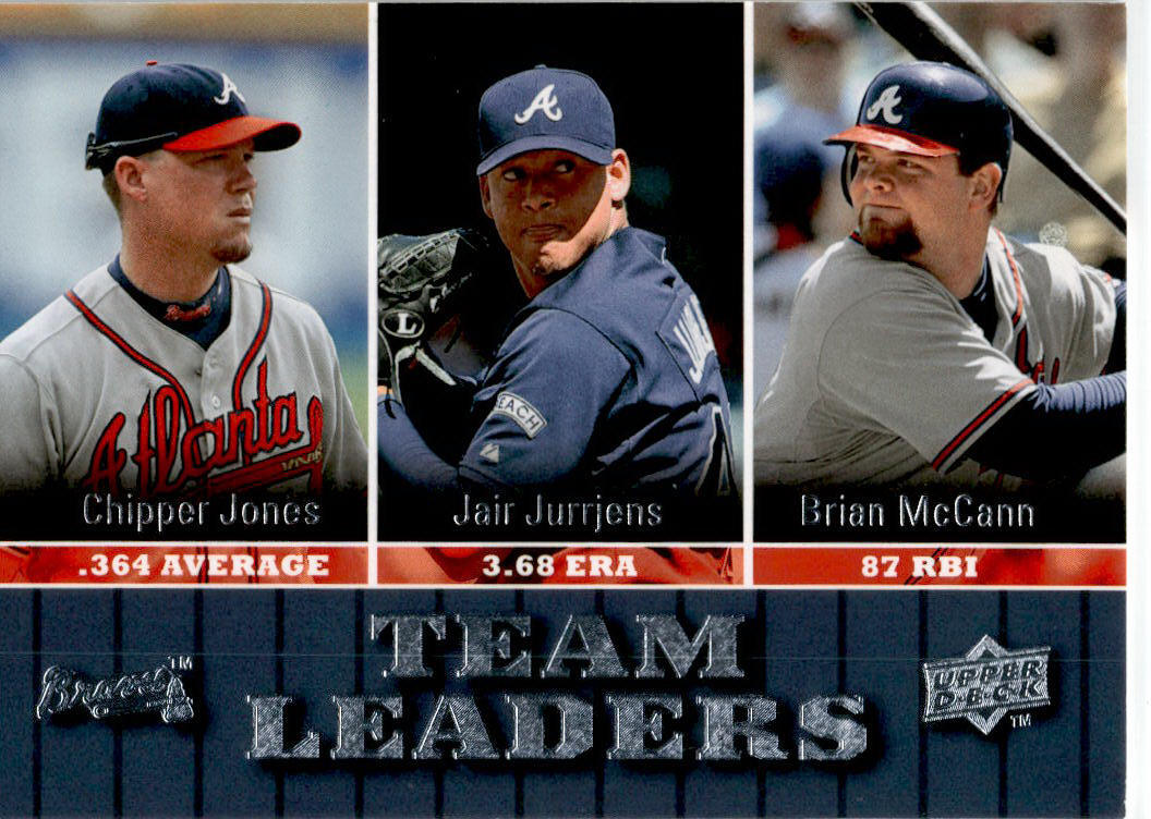 2009 Upper Deck #452 Chipper Jones / Jair Jurrjens / Brian McCann Atlanta Braves