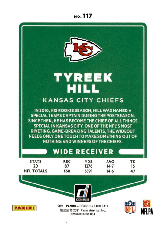 2021 Donruss #117 Tyreek Hill