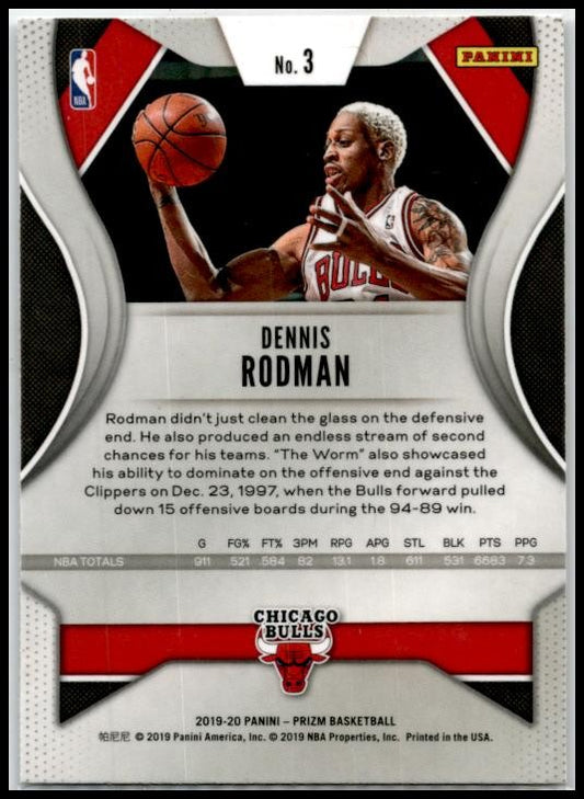 2019-20 Panini Prizm #3 Dennis Rodman Chicago Bulls