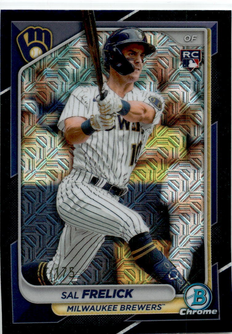 2024 Bowman Chrome Black Mojo /175 #39 Sal Frelick Brewers