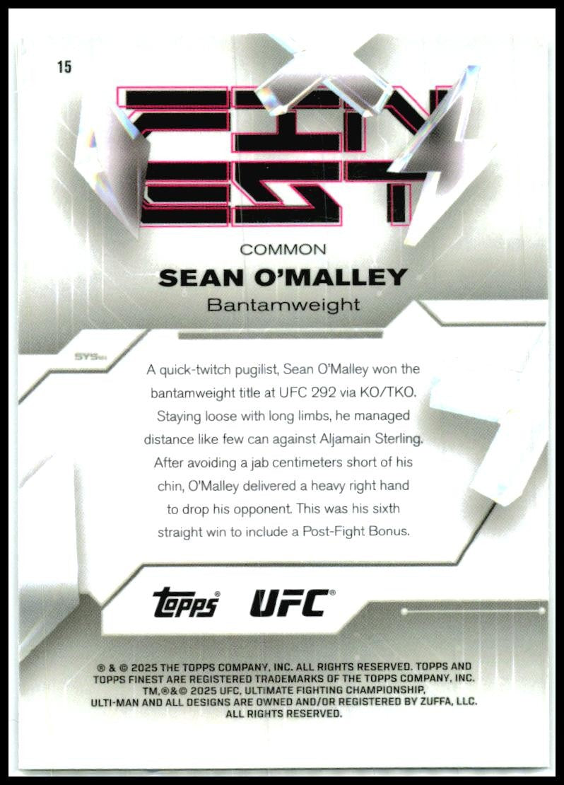 2025 Topps Finest UFC Common #15 Sean O'Malley