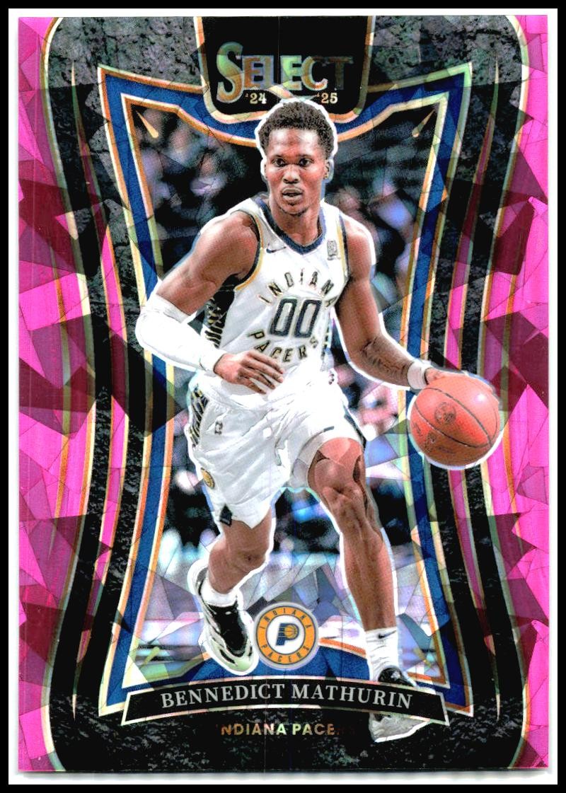 2024-25 Select Pink Cracked Ice Prizm #343 Bennedict Mathurin Indiana Pacers