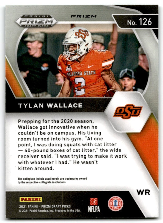 2021 Prizm Draft Picks Green Prizm Tylan Wallace Rookie Baltimore Ravens #126