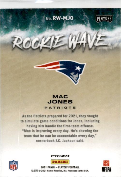 2021 Panini Playoff Rookie Wave Red #RW-MJO Mac Jones New England Patriots