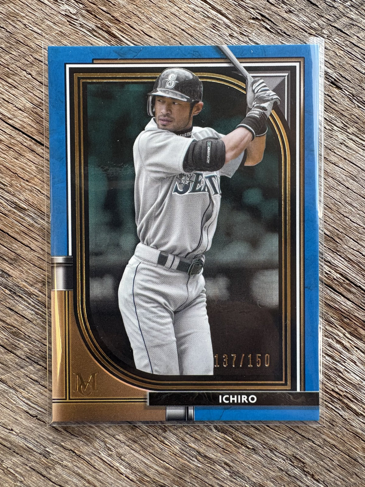 2021 Topps Museum Collection Sapphire #34 Ichiro #/150 Seattle Mariners
