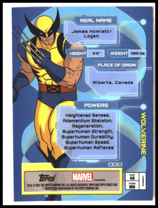 Wolverine #40 2025 Topps Finest X-Men '97