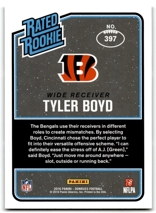 2016 Donruss Press Proofs Blue Rated Rookie Tyler Boyd Rookie Cincinnati Bengals