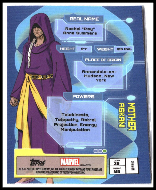 Mother Askani #36 2025 Topps Finest X-Men '97