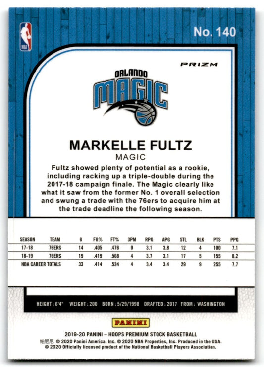 2019-20 Box Set Pulsar Prizm Markelle Fultz Orlando Magic #140
