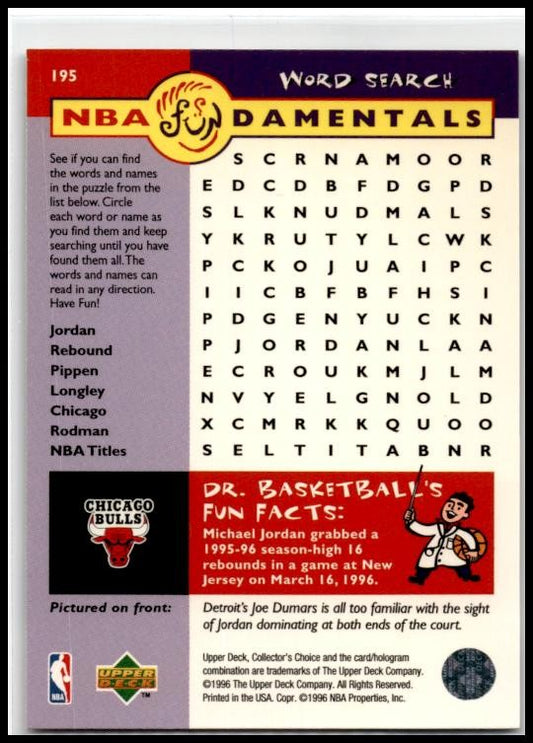 1996-97 Collector's Choice #195 Michael Jordan Chicago Bulls