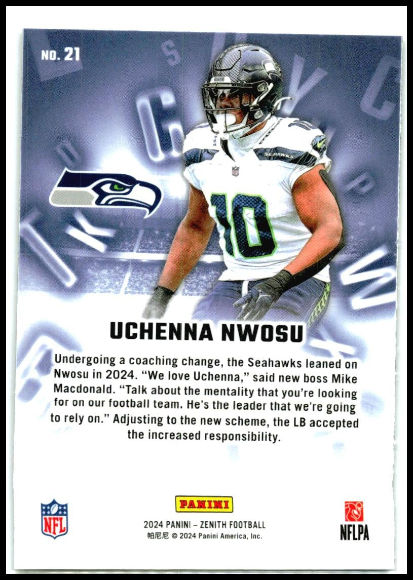 2024 Panini Zenith A to Z #21 Uchenna Nwosu Seattle Seahawks