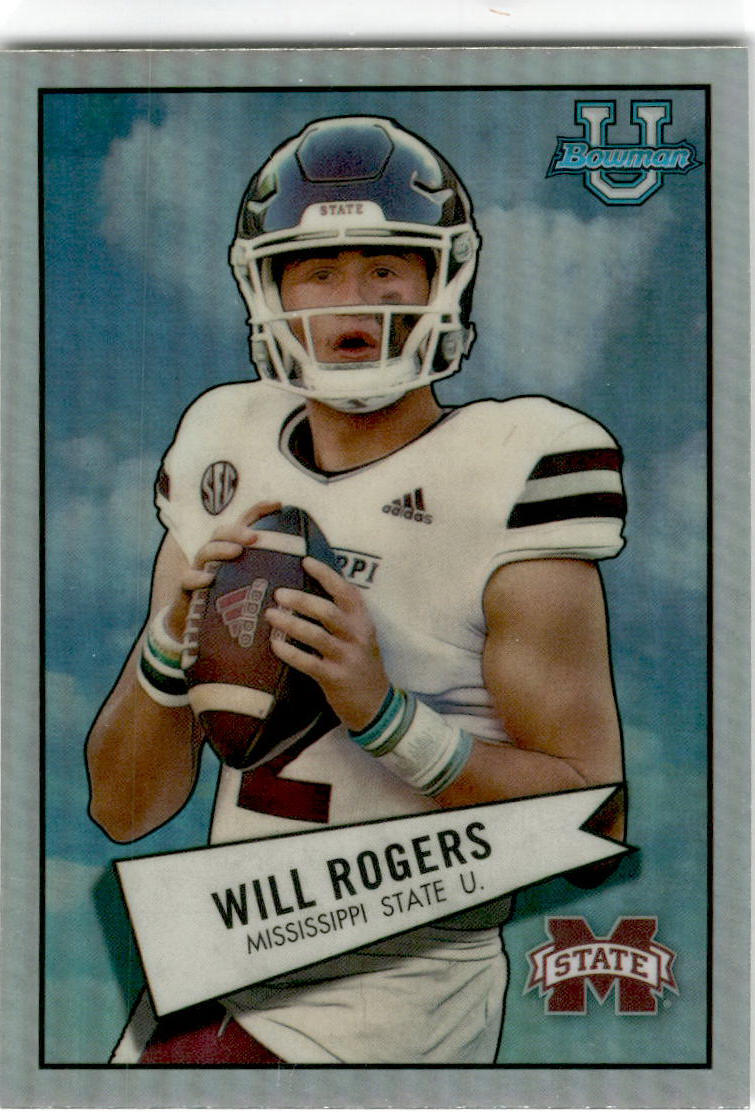 2022 Bowman University Chrome #52BF-10 Will Rogers Mississippi State Bulldogs