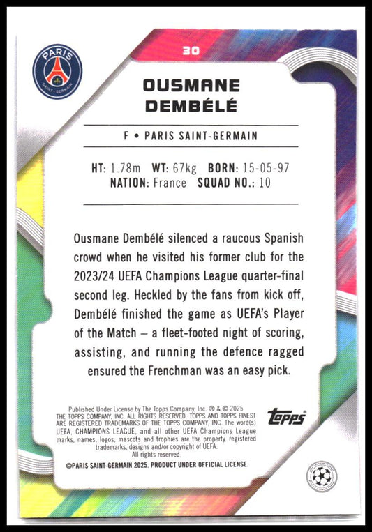 Ousmane Dembélé #30 2024-25 Finest UEFA Club Competitions