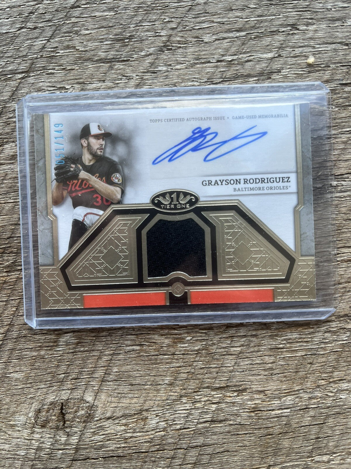 2024 Topps Tier One T1AR-GR GRAYSON RODRIGUEZ Patch Auto #/149