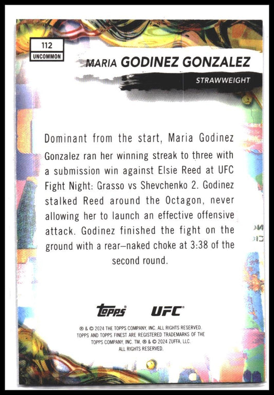 Maria Godinez Gonzalez #112 2024 Topps Finest UFC #/99