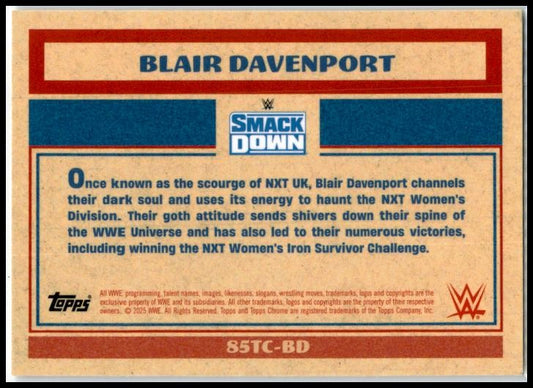 2025 Topps Chrome WWE 1985 Topps Current #85TC-BD Blair Davenport