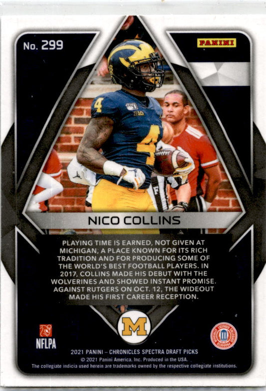 2021 Panini Chronicles Draft Picks #299 Nico Collins Houston Texans