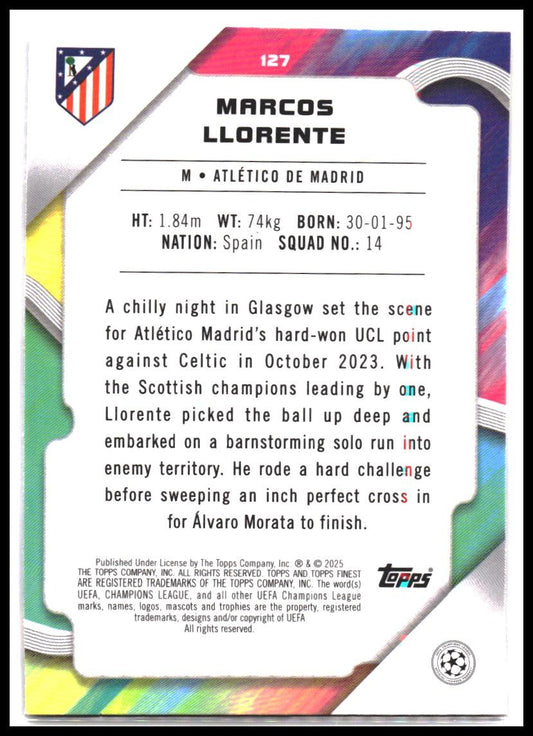 Marcos Llorente #127 2024-25 Finest UEFA Club Competitions