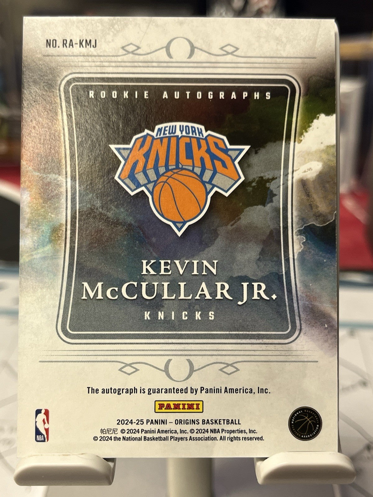 2024-25 Origins RA-KMJ Kevin McCullar JR Auto New York Knicks