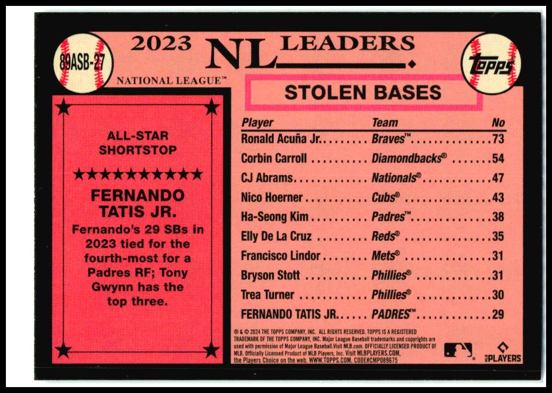 2024 Topps Topps 35th Anniversary All-Stars Foi #89ASB-27 Fernando Tatis Jr.