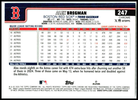 2025 Topps Logofractor #583 Alex Bregman Boston Red Sox