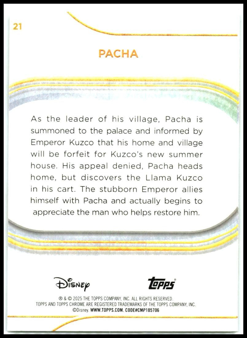 2025 Topps Chrome Disney #21 Pacha