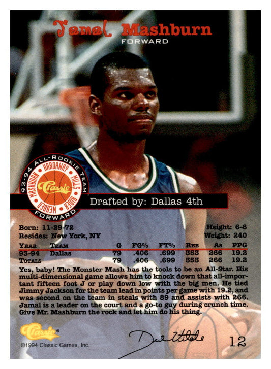 1994 Classic Draft #12 Jamal Mashburn