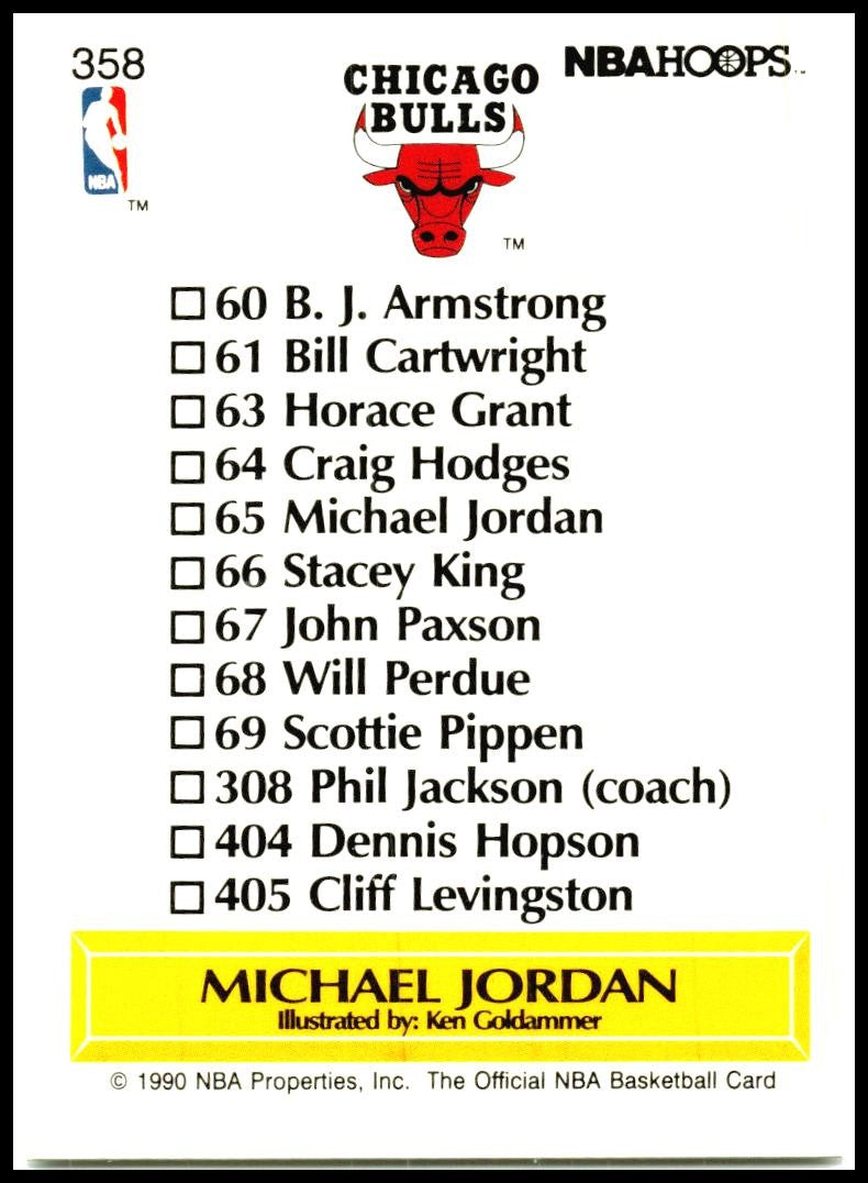 1990-91 Hoops #358 Michael Jordan Chicago Bulls