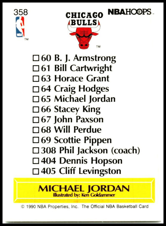 1990-91 Hoops #358 Michael Jordan Chicago Bulls