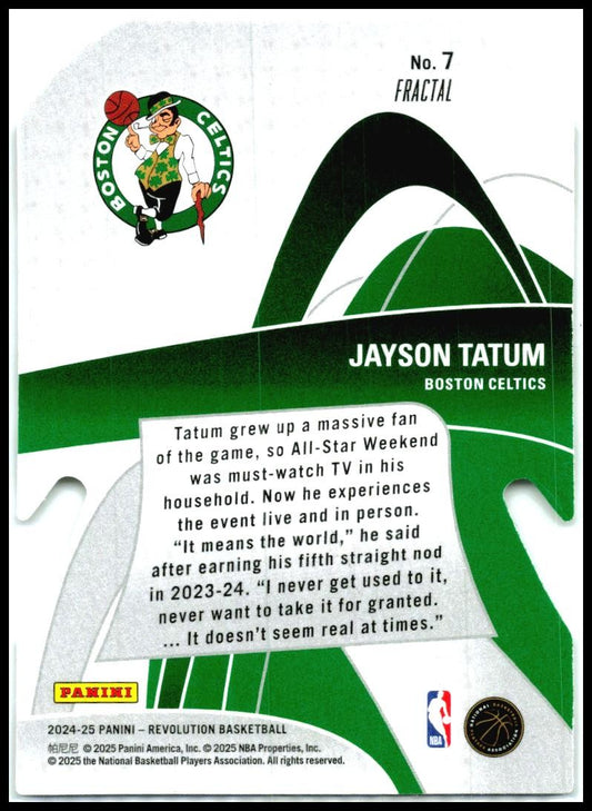 2024-25 Panini Revolution Liftoff! Fractal #7 Jayson Tatum Boston Celtics