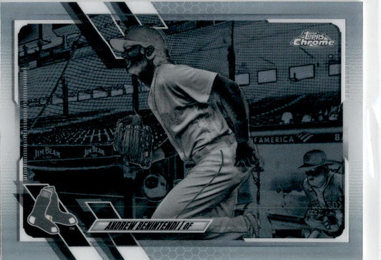 2021 Topps Chrome Negative Refractor #39 Andrew Benintendi Boston Red Sox