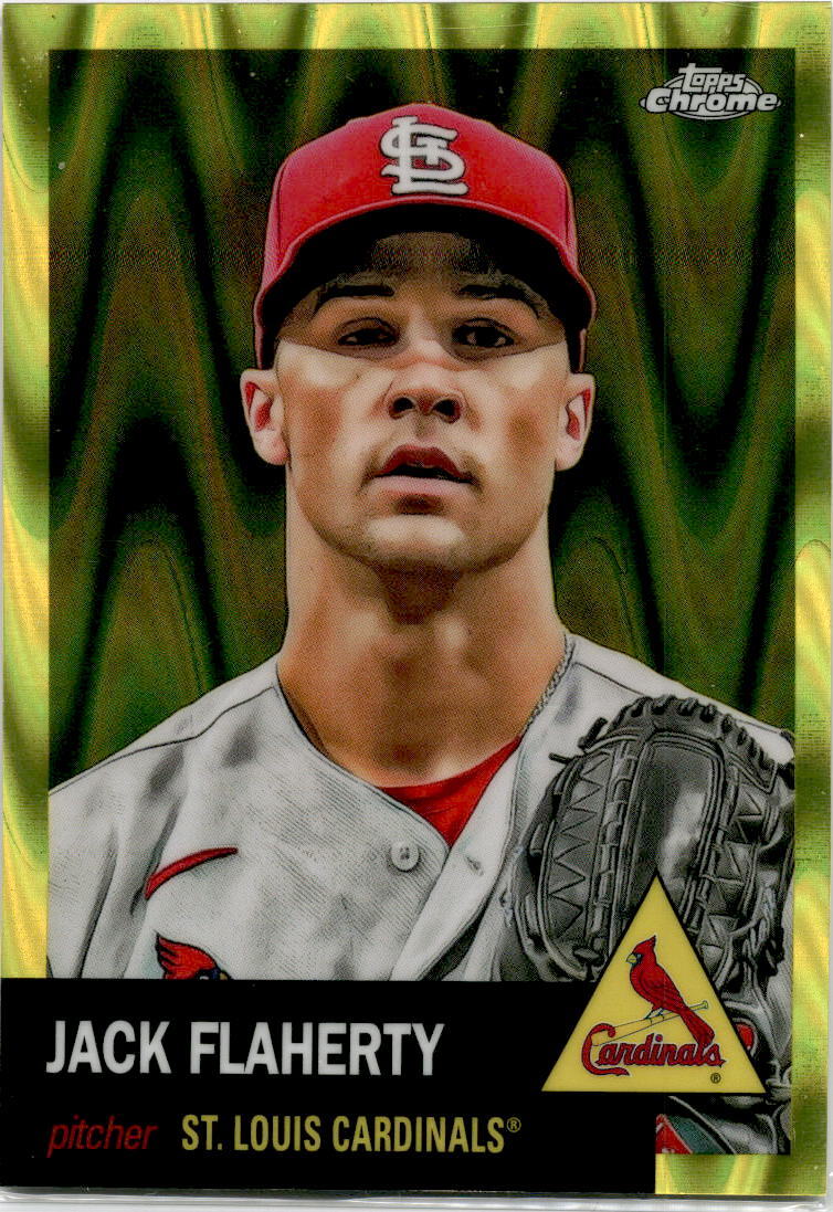 2022 Topps Chrome Platinum Raywave Gold #52 Jack Flaherty Los Angeles Dodgers