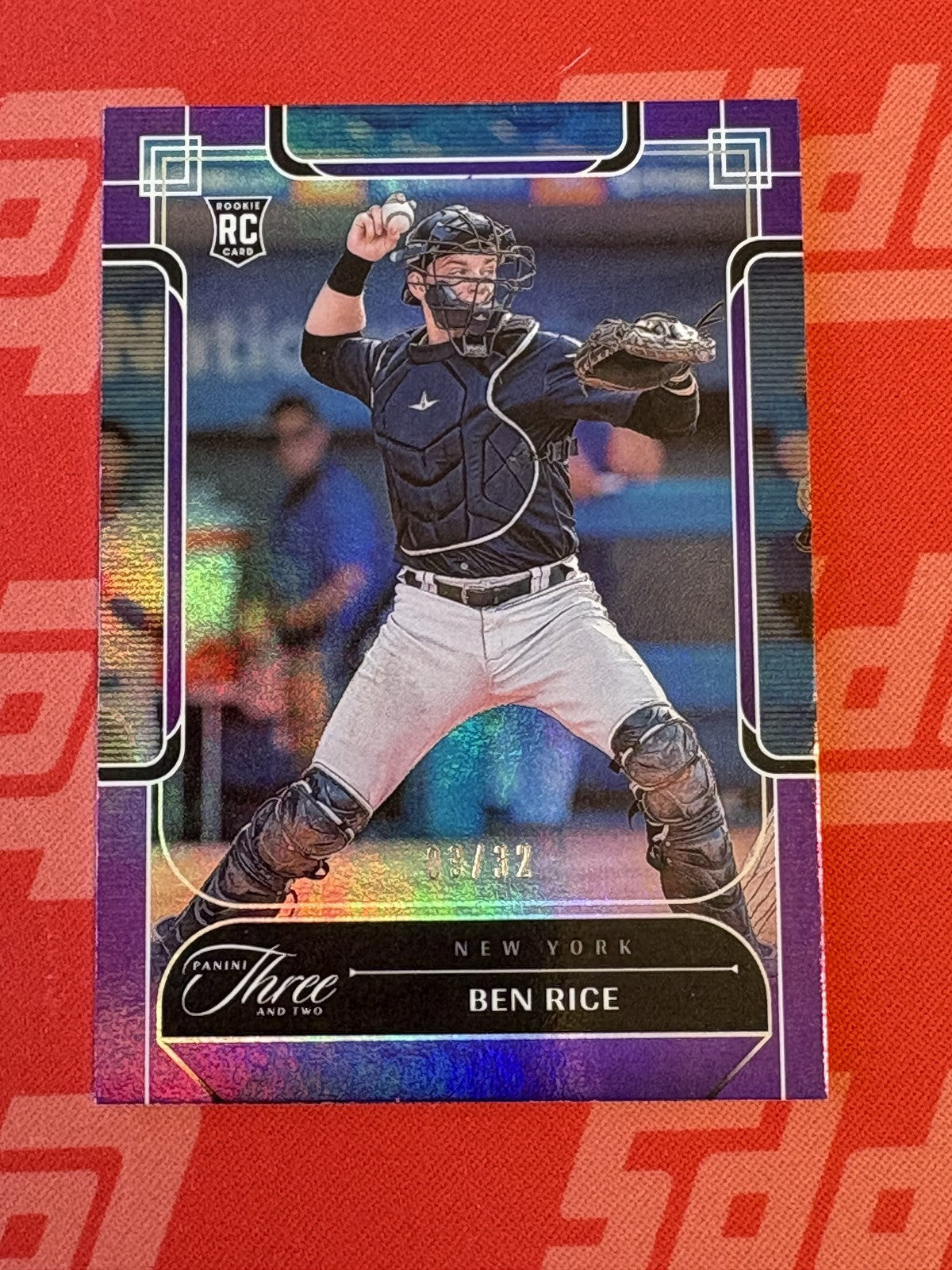 2024 Three and Two Purple /32 #48 Ben Rice Yankees