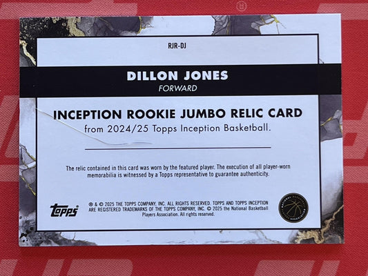 2024-25 Topps Inception Jumbo Patch #RJR-DJ Dillon Jones