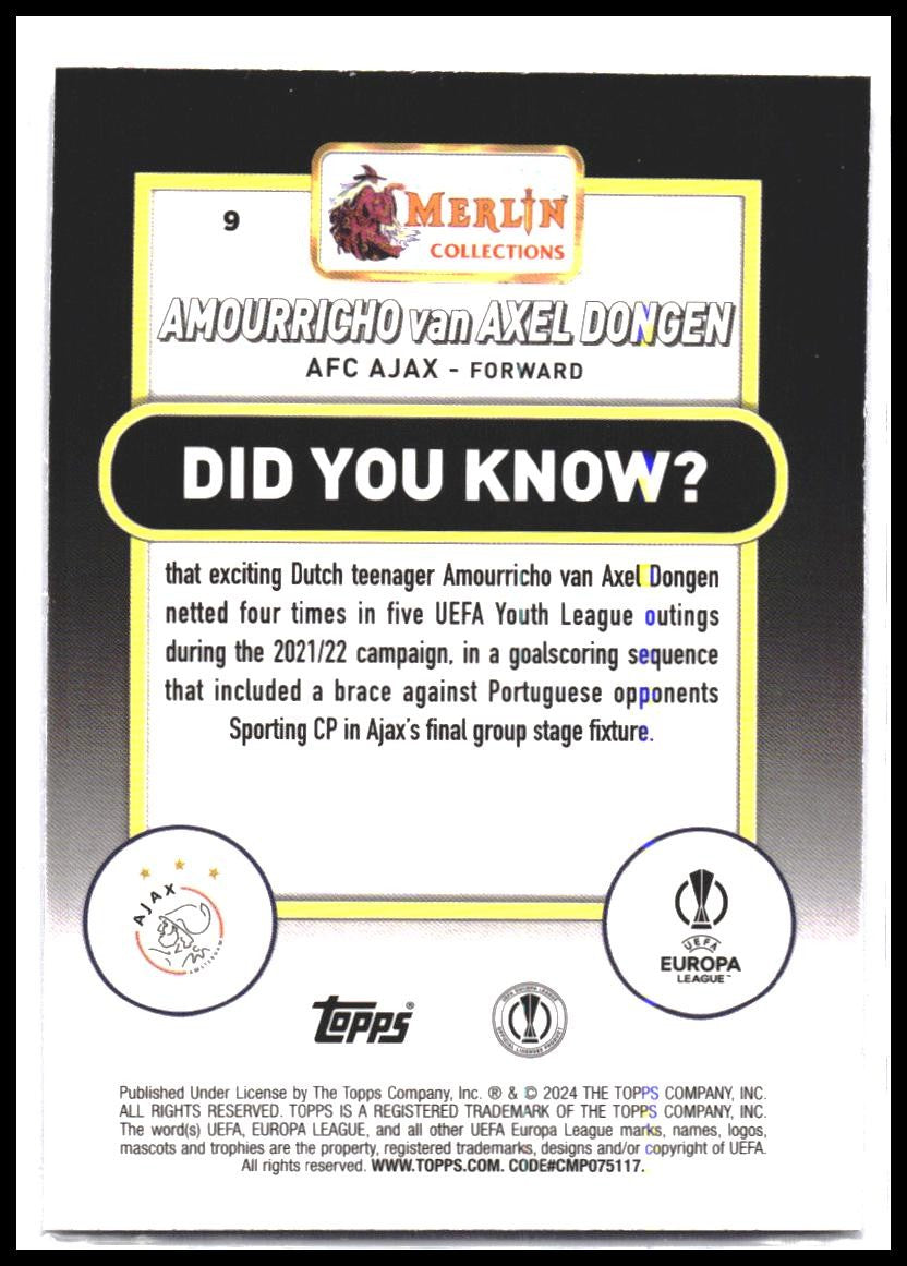 2023-24 Merlin UEFA Club Competitions #9 Amourricho van Axel Dongen