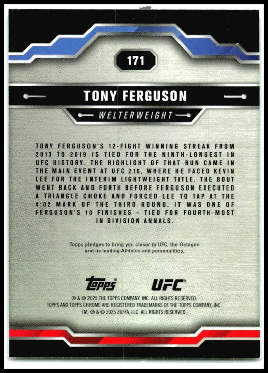 2025 Topps Chrome UFC #171 Tony Ferguson