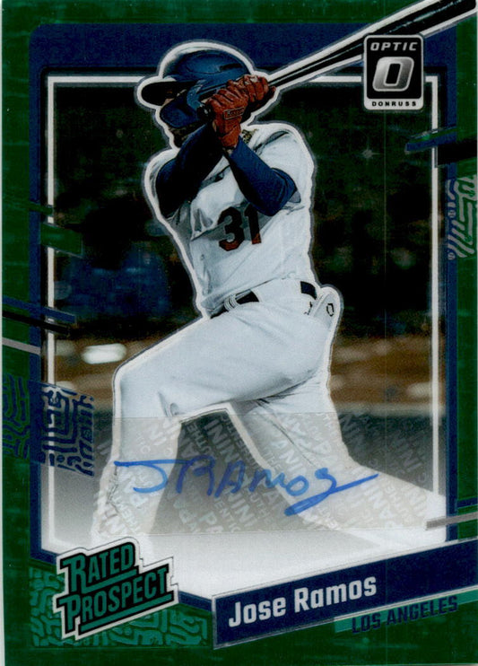 2023 Donruss Green Stars #RPS-JR Jose Ramos Auto /8 Los Angeles Dodgers